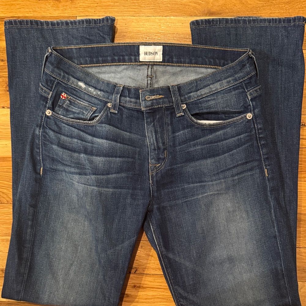 Hudson Dark Wash Straight Jeans - Blue